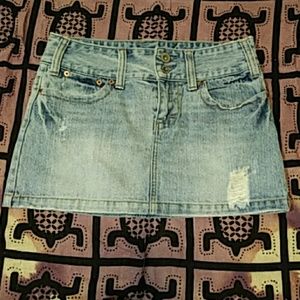 American Eagle Jean Skirt Distressed